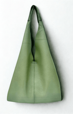 Load image into Gallery viewer, luscious scarves Handbags Pale Green Ladies Large Slouchy Faux Leather Hobo Bag in a Bag.
