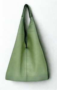 luscious scarves Handbags Pale Green Ladies Large Slouchy Faux Leather Hobo Bag in a Bag.