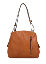 Load image into Gallery viewer, luscious scarves Handbags Tan/Brown Double Compartment Handbag / Shoulder Bag with Adjustable Strap
