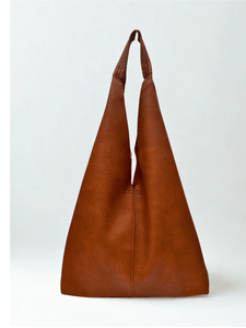 luscious scarves Handbags Tan brown Ladies Large Slouchy Faux Leather Hobo Bag in a Bag.