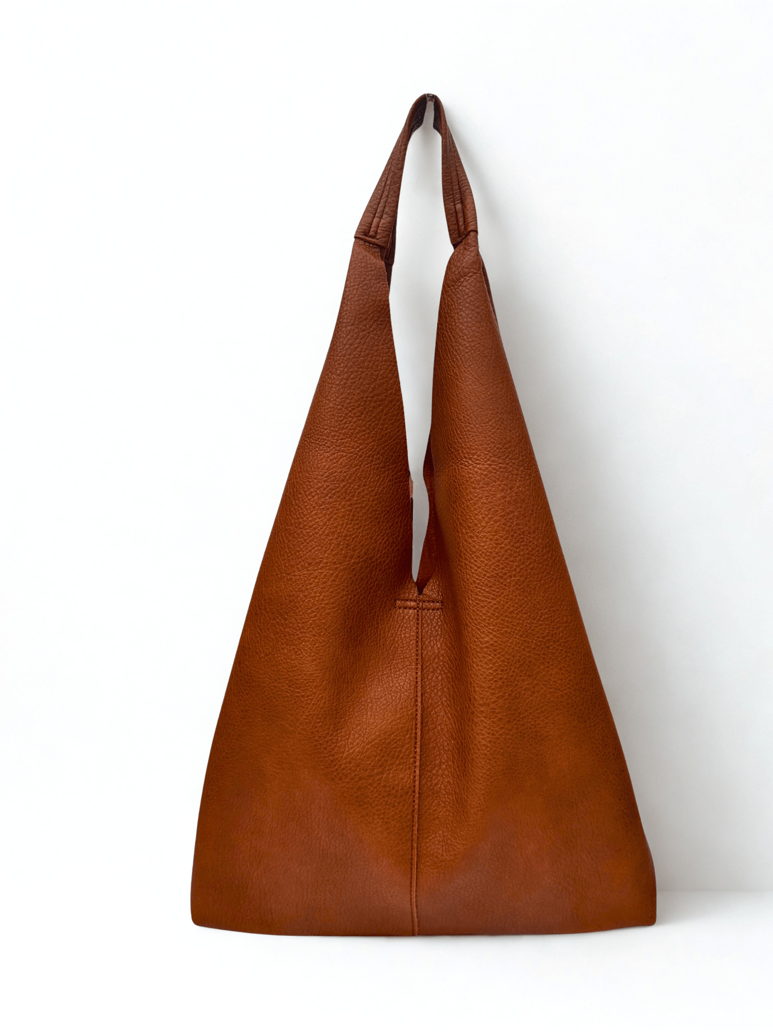luscious scarves Handbags Tan brown Ladies Large Slouchy Faux Leather Hobo Shoulder Bag.