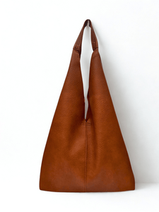 luscious scarves Handbags Tan brown Ladies Large Slouchy Faux Leather Hobo Shoulder Bag.