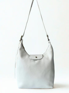 luscious scarves Handbags White Genuine Italian Leather Shoulder Bag.