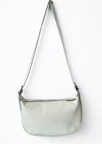 Load image into Gallery viewer, luscious scarves Handbags White Half Moon Italian Leather Shoulder Bag.
