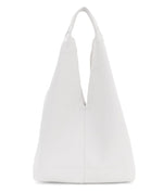 Load image into Gallery viewer, luscious scarves Handbags White Ladies Large Slouchy Faux Leather Hobo Shoulder Bag.
