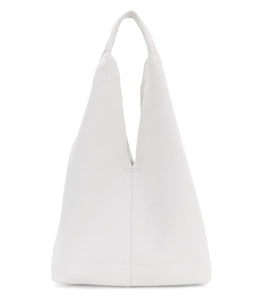 luscious scarves Handbags White Ladies Large Slouchy Faux Leather Hobo Shoulder Bag.