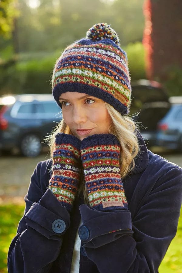 luscious scarves Hats Pachamama Colorado Bobble Beanie , Handmade, Fairtrade.