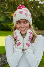 Load image into Gallery viewer, luscious scarves Hats Pachamama Sweet Heart Bobble Beanie , Handmade, Fairtrade.
