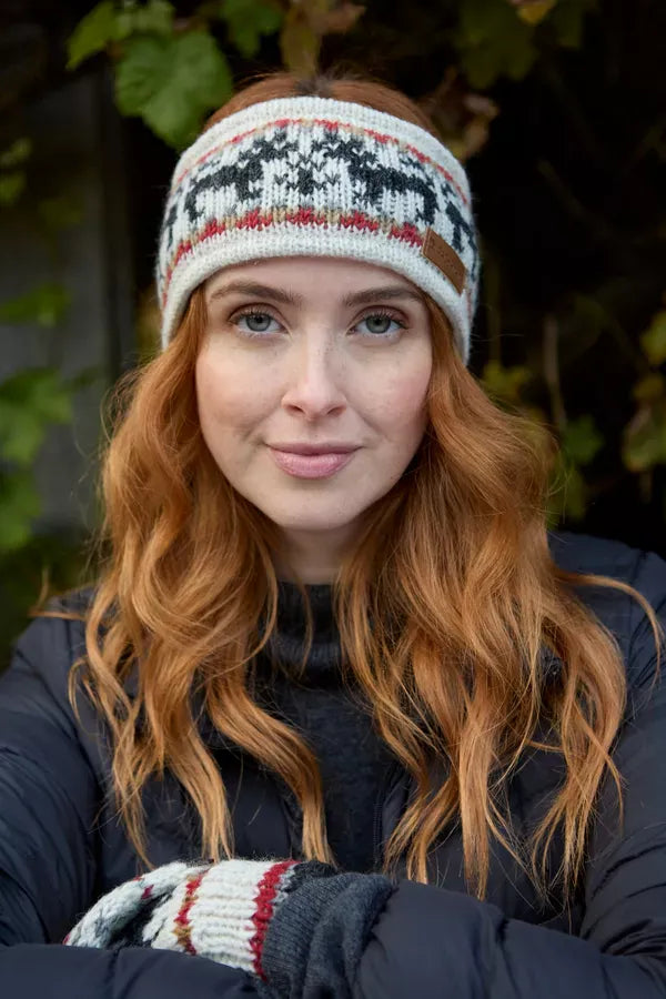 luscious scarves head Pachamama Ladies Crafty Cat Headband , Handknitted , Fairtrade