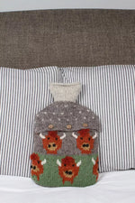 Load image into Gallery viewer, luscious scarves hotwater Pachamama Herd Of Highland Cow Hot Water Bottle, Hand Knitted
