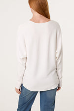 Load image into Gallery viewer, luscious scarves JUMPER Flocked Heart Knit Jumper in Cream
