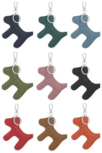 luscious scarves Keyring Italian Leather Dog Keyring with Floppy Ears.