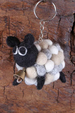 Load image into Gallery viewer, luscious scarves Keyring Pachamama Helen Sheep Keyring , Fair Trade Hand Felted
