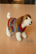 Load image into Gallery viewer, luscious scarves Keyring Pachamama Jack In A Jumper Keyring, Hand Felted, Fair Trade
