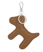 Load image into Gallery viewer, luscious scarves Keyring Tan Italian Leather Dog Keyring with Floppy Ears.
