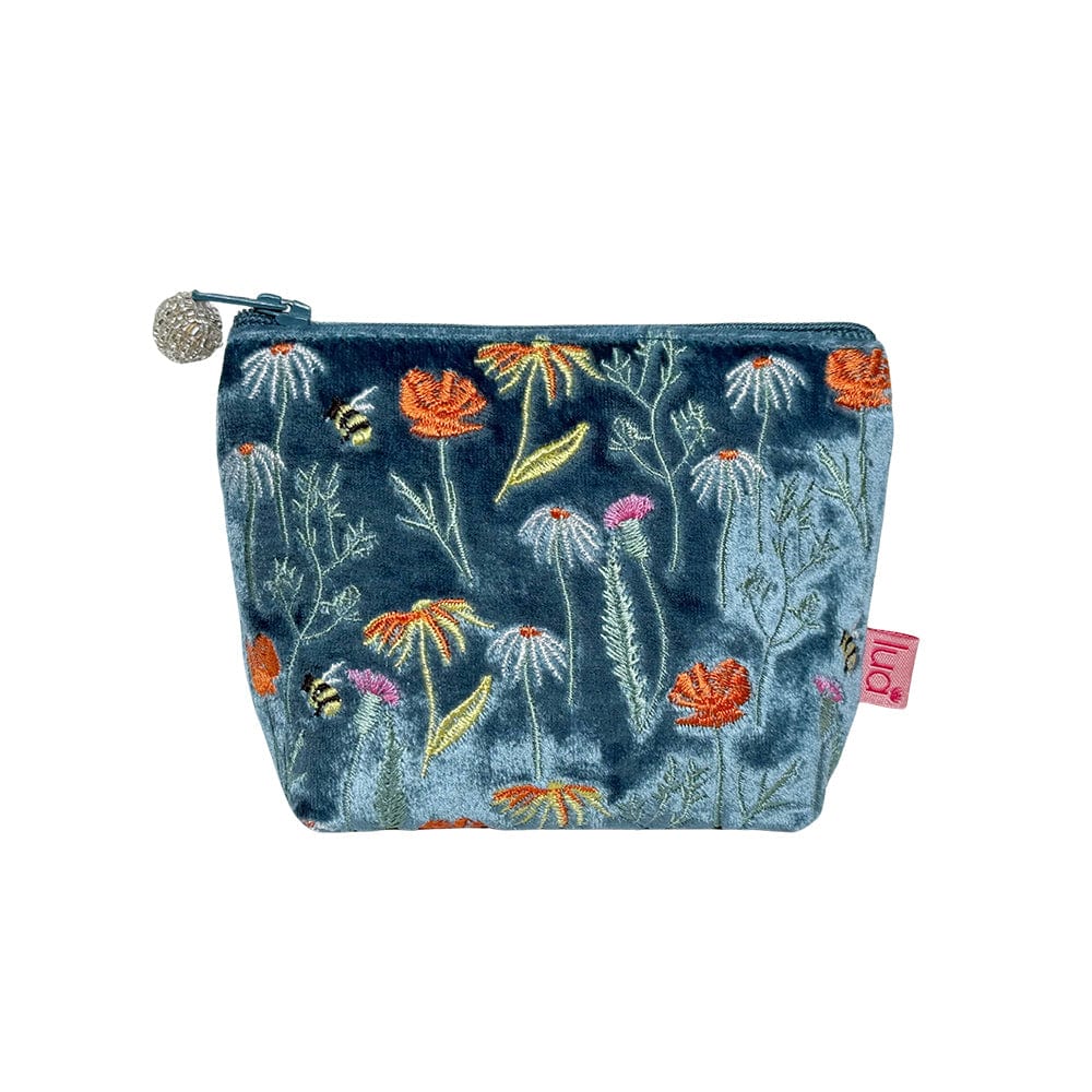 luscious scarves Ladies purse Lua Meadow Mini Purse in Blue Velvet