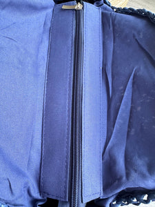 luscious scarves Large Circular Straw Beach / Holiday Bag
