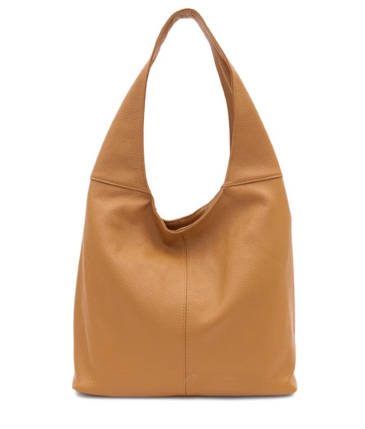 luscious scarves Light Tan Genuine Italian Leather Hobo Shoulder Bag.