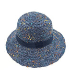 Load image into Gallery viewer, luscious scarves Navy Blue Confetti Cloche Packable Sun Hat
