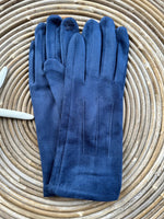 Load image into Gallery viewer, luscious scarves Navy Faux suede Ladies Gloves available in 8 Colours.
