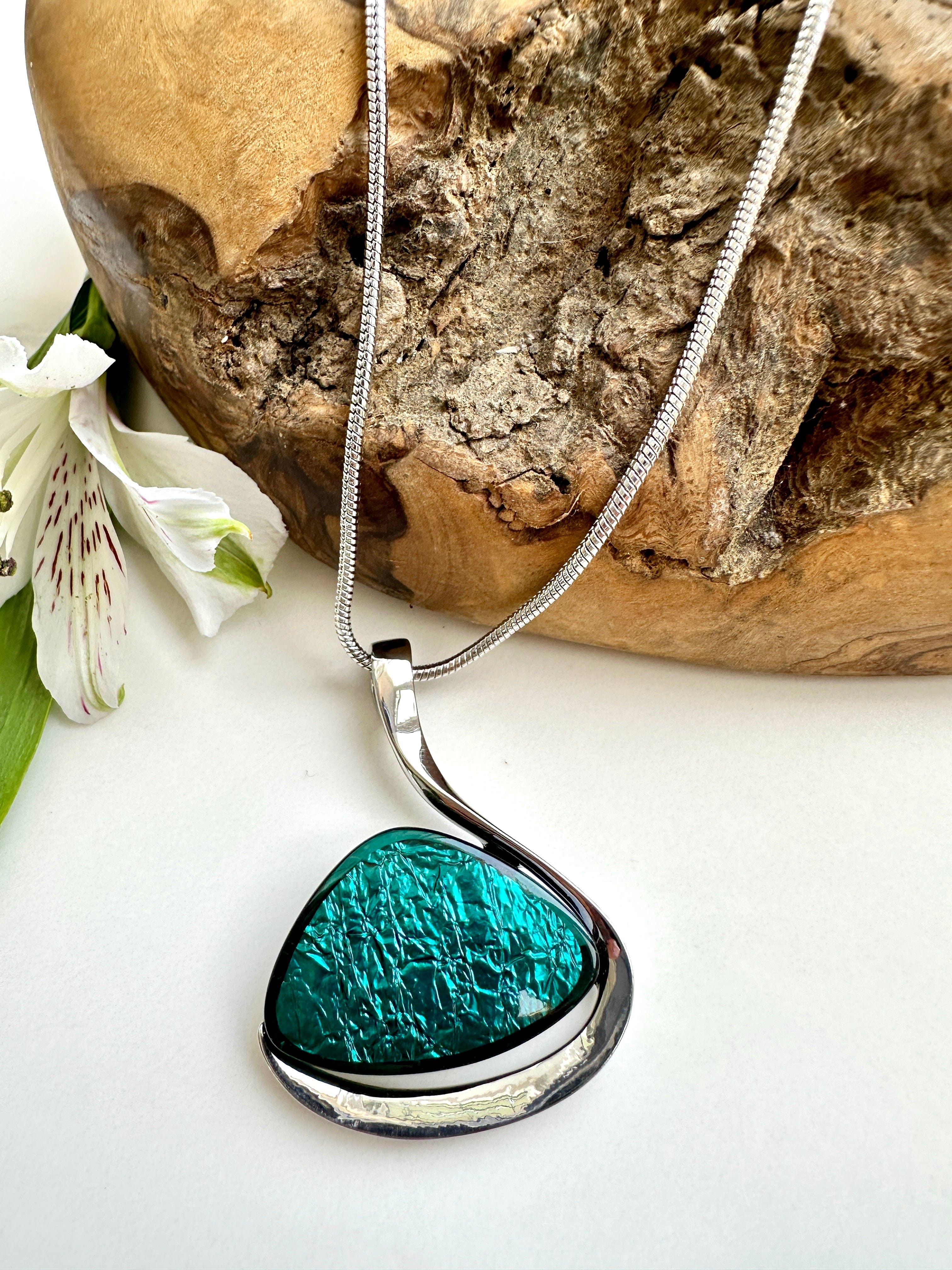 luscious scarves necklace Miss Milly Teal Green Euler Necklace FN753AXIP