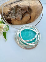 Load image into Gallery viewer, luscious scarves Necklaces Miss Milly Aqua Turquoise and Silver Statement Necklace FN375
