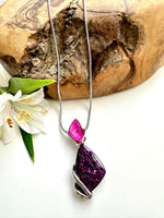 Load image into Gallery viewer, luscious scarves Necklaces Miss Milly Deep Purple and Pink Polygon Necklace FN689
