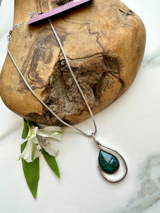 luscious scarves Necklaces Miss Milly Forest Green Teardrop Necklace FN425AXIP
