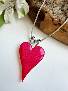 luscious scarves Necklaces Miss Milly Fuchsia Pink Heart Necklace FN211DBIP
