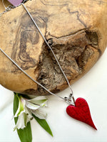 Load image into Gallery viewer, luscious scarves Necklaces Miss Milly Scarlet Red Heart Necklace FN211DBIP
