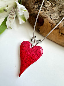 luscious scarves Necklaces Miss Milly Scarlet Red Heart Necklace FN211DBIP