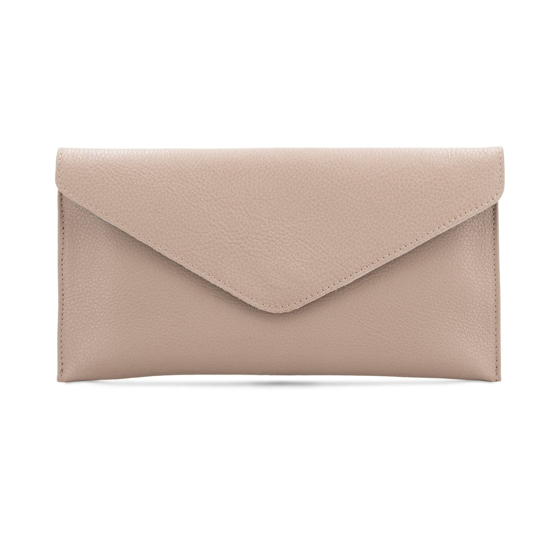 luscious scarves Nude Genuine Italian Leather Envelope Clutch Bag , 10 Colours Available