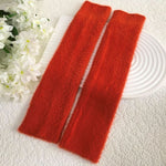 Load image into Gallery viewer, luscious scarves Orange Fluffy Long Sleeve Fingerless Gloves
