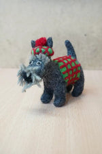 Load image into Gallery viewer, luscious scarves Pachamama Scottie In a Sweater Dog Ornament , Fairtrade, Handmade.
