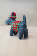 Load image into Gallery viewer, luscious scarves Pachamama Scottie In a Sweater Dog Ornament , Fairtrade, Handmade.
