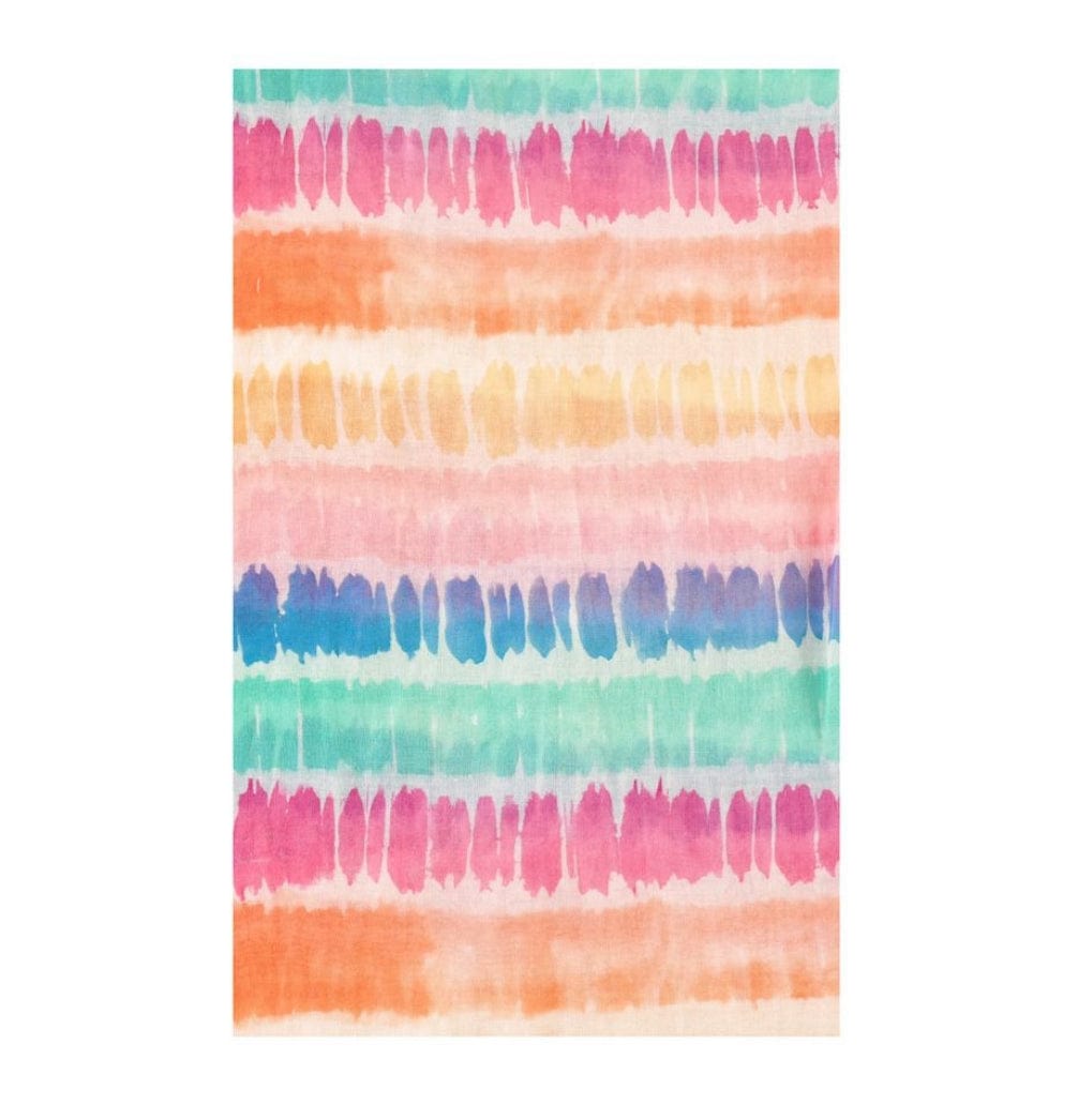luscious scarves Pastel Rainbow Stripes Light Weight Scarf.