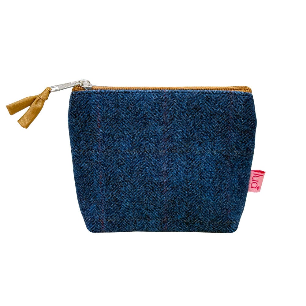 luscious scarves Purses Blue Lua Mini Herringbone Purse .