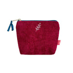 Load image into Gallery viewer, luscious scarves Purses Cranberry Red Lua Corduroy Mini Zip Purse
