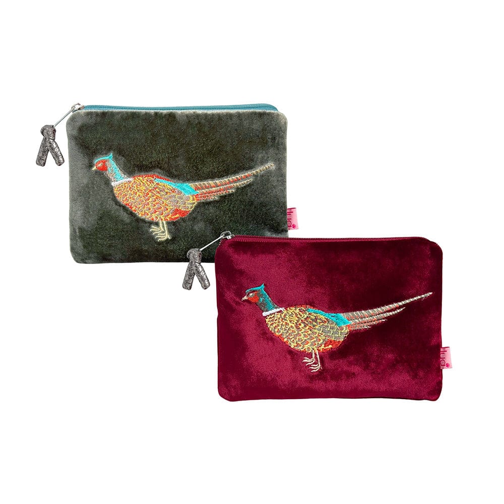 luscious scarves Purses Lua Velvet Pheasant Design Purse