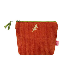 luscious scarves Purses Rust Lua Corduroy Mini Zip Purse