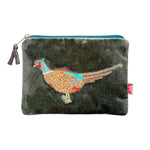 Load image into Gallery viewer, luscious scarves Purses Sage Green Lua Velvet Pheasant Design Purse
