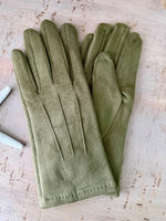 Load image into Gallery viewer, luscious scarves Sage Green Faux suede Ladies Gloves available in 8 Colours.
