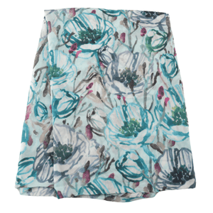 luscious scarves Scarf Blue Spring Floral Light Weight Scarf .