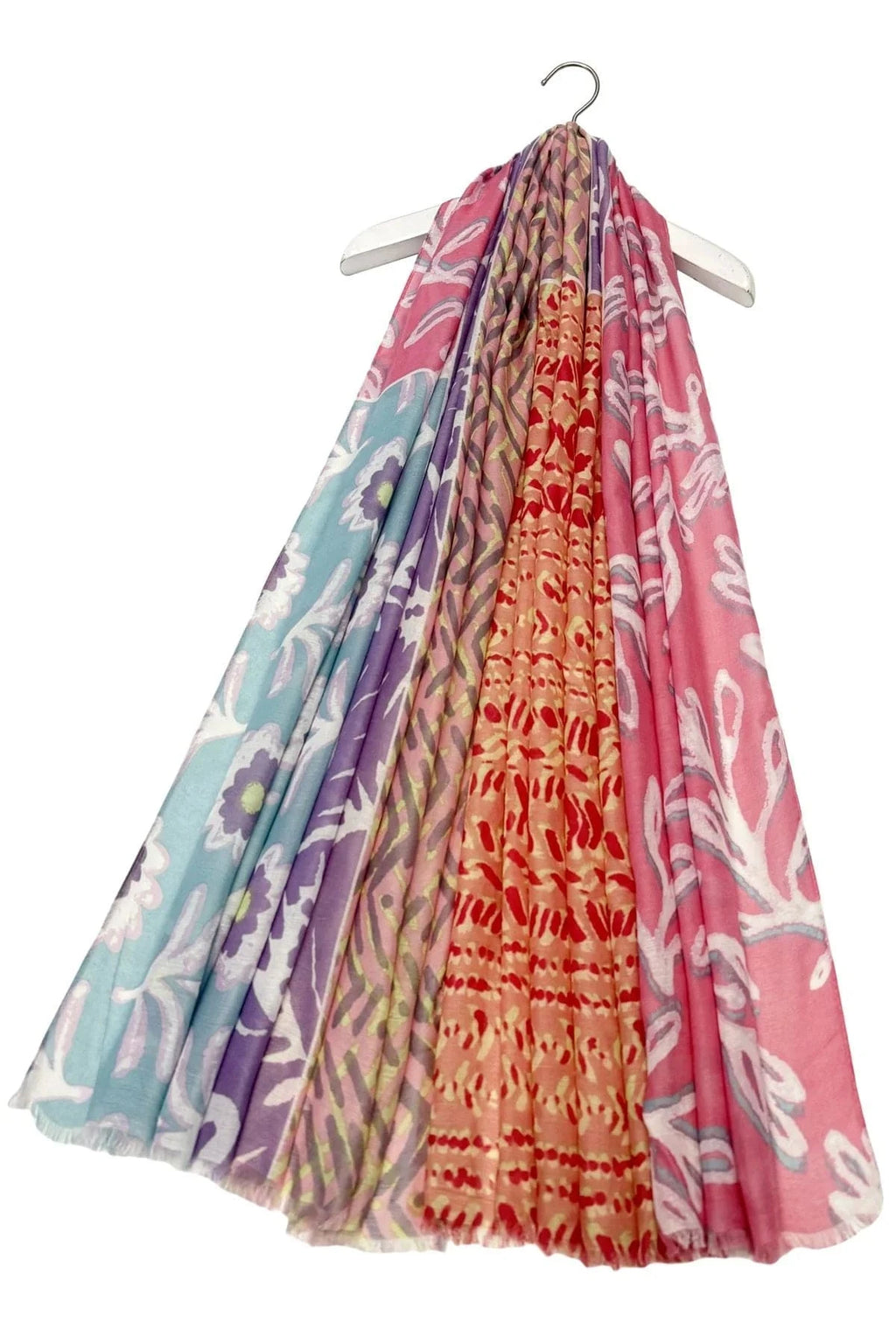 luscious scarves scarf Ladies Abstract Indian Paisley Light Weight Scarf, Pastel and Vibrant Colours