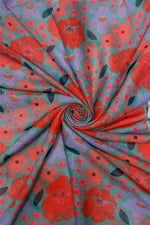 Load image into Gallery viewer, luscious scarves scarf Ladies Cute Floral Print Light Weight Scarf Green , Navy and Red
