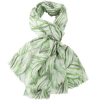 Load image into Gallery viewer, luscious scarves Scarf Light Weight Green Floral Scarf with Gold Foil Dots
