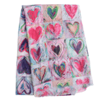 Load image into Gallery viewer, luscious scarves Scarf Light Weight Multi Coloured Abstract Hearts Scarf
