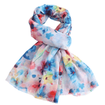 Load image into Gallery viewer, luscious scarves Scarf Light Weight Painted Flowers Scarf Multi Colours
