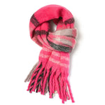 Load image into Gallery viewer, luscious scarves Scarf Miss Sparrow Jess Tartan Chunky Knit Scarf Pink
