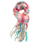 Load image into Gallery viewer, luscious scarves Scarf Miss Sparrow Soft Checks Chunky Knit Scarf Pink Mix
